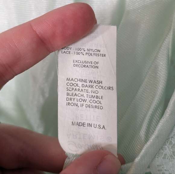 Vintage 60s Gossard Artemis Intricate Seafoam Lace Night Gown‎ Size Petite (S) - Picture 6 of 6